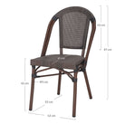 Set de 2 sillas de exterior de aluminio sin brazos Beatriz
