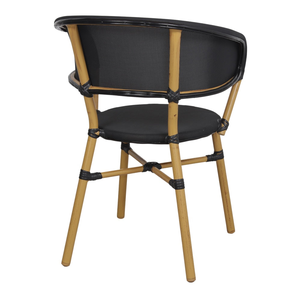 Set de 2 sillas de exterior de aluminio y textilene Thuban