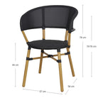 Set de 2 sillas de exterior de aluminio y textilene Thuban