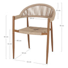 Set de 2 sillas de exterior de cuerda Achird