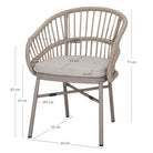 Set de 2 sillas de exterior de cuerda Nihal