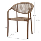 Set de 2 sillas de exterior de cuerda Siena