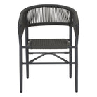 Set de 2 sillas de exterior de cuerda y aluminio Hadar