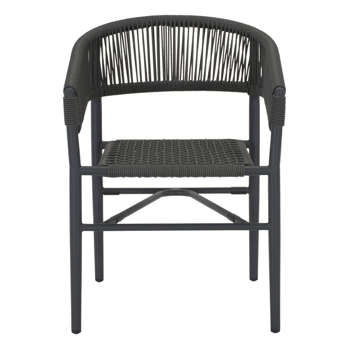 Set de 2 sillas de exterior de cuerda y aluminio Hadar