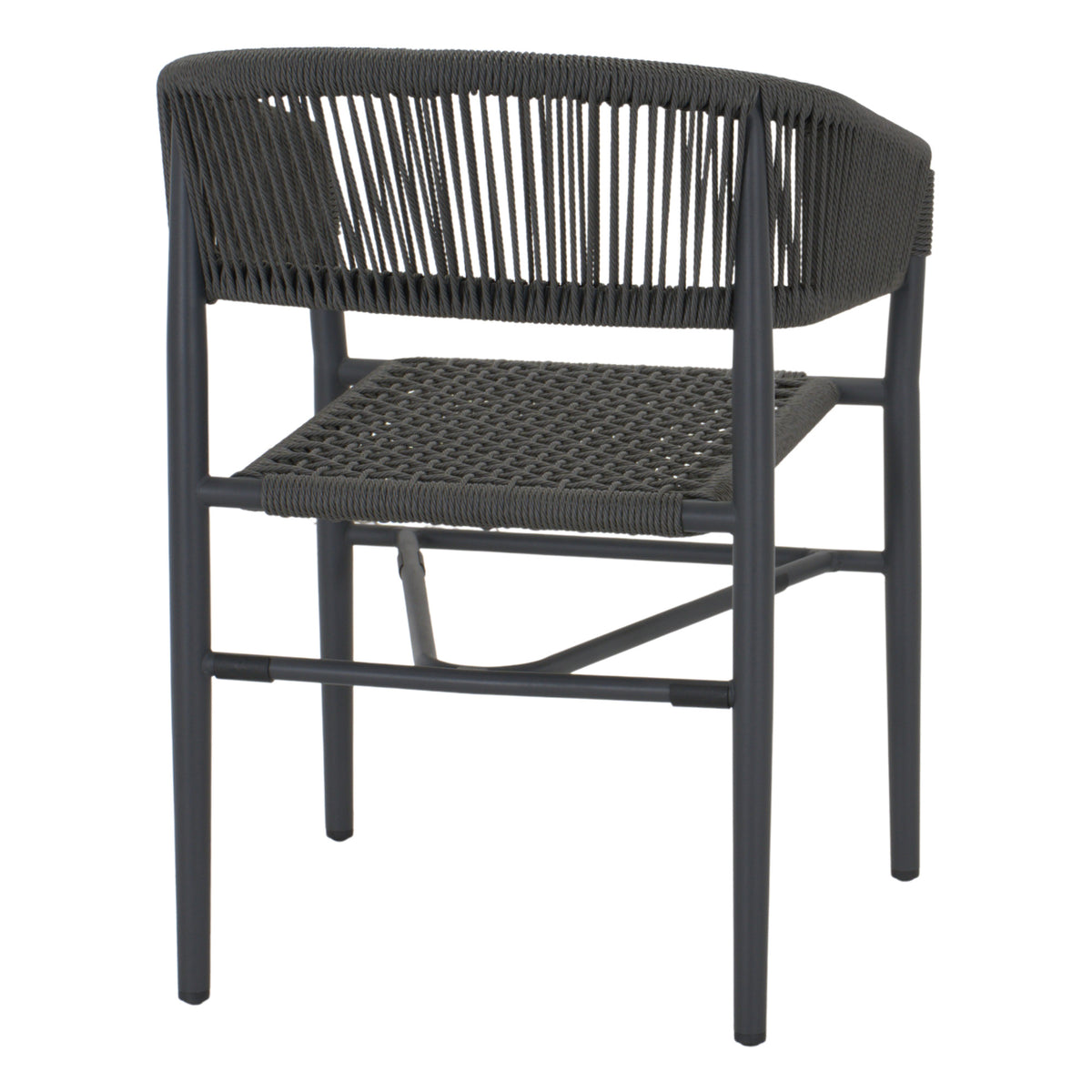 Set de 2 sillas de exterior de cuerda y aluminio Hadar