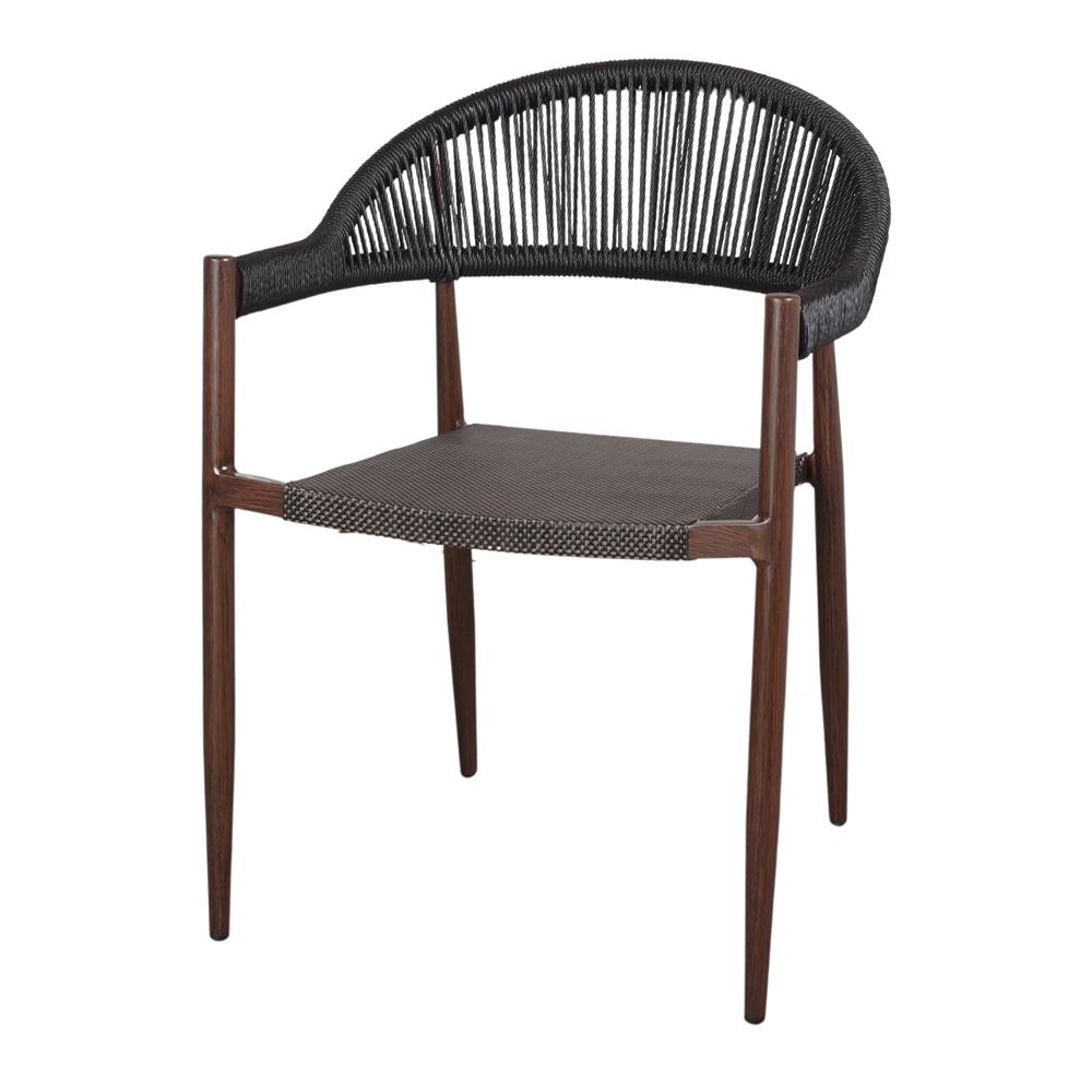 Set de 2 sillas de exterior de metal y cuerda Jacques
