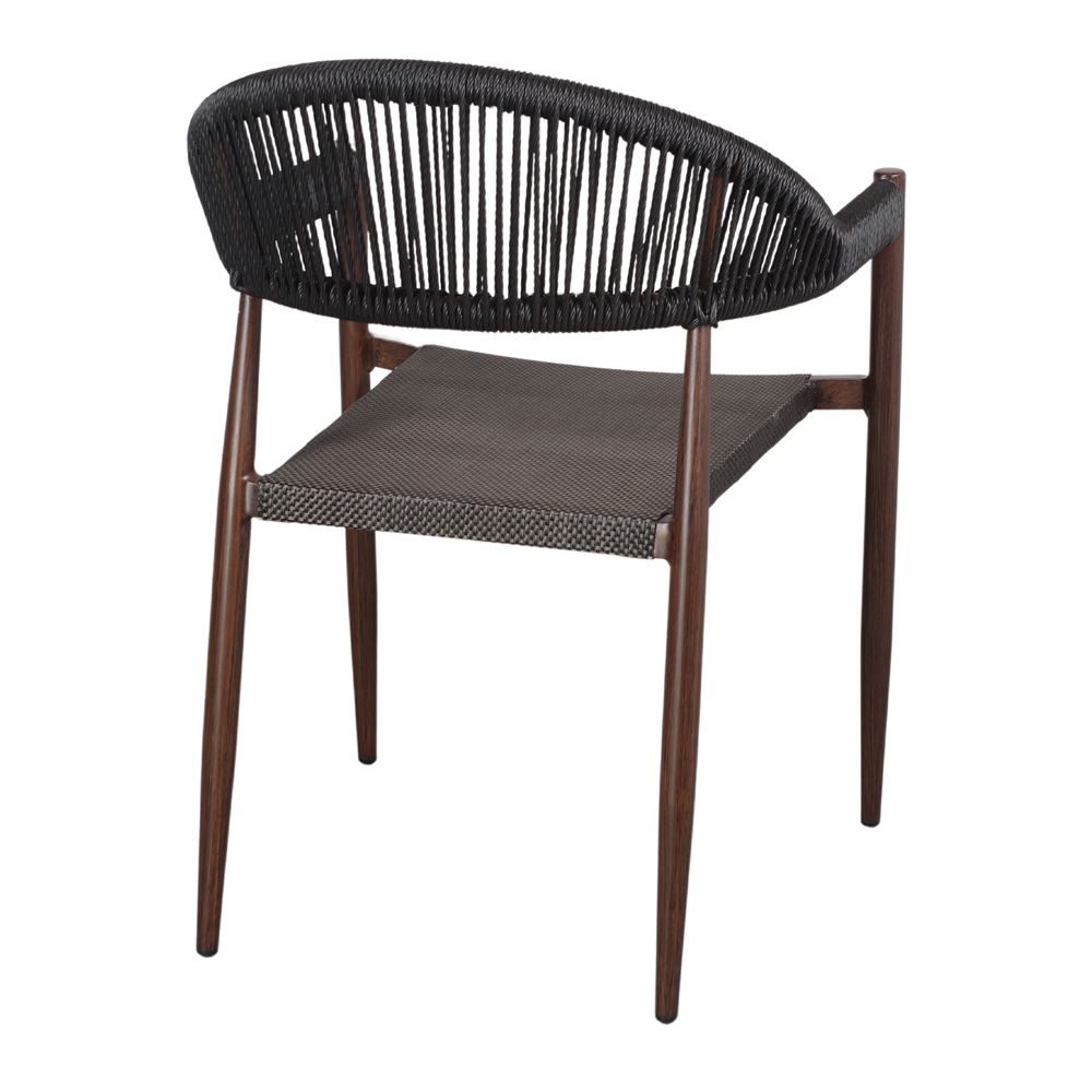 Set de 2 sillas de exterior de metal y cuerda Jacques