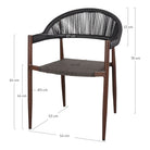 Set de 2 sillas de exterior de metal y cuerda Jacques