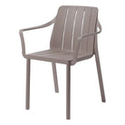 Set de 2 sillas de exterior de polipropileno con brazos Esteban