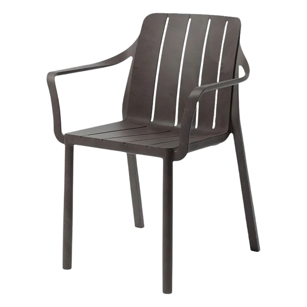 Set de 2 sillas de exterior de polipropileno con brazos Esteban