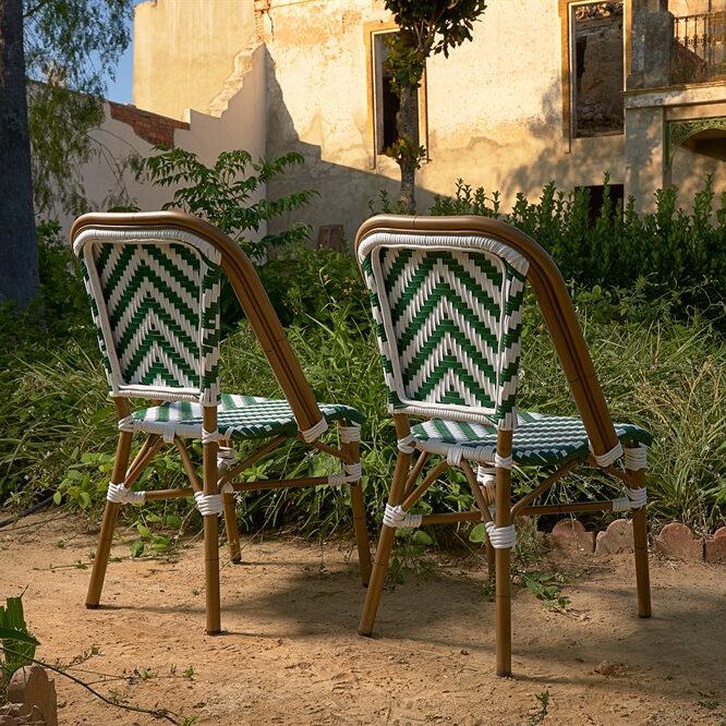 Set de 2 sillas de exterior de ratán sintético Acamar