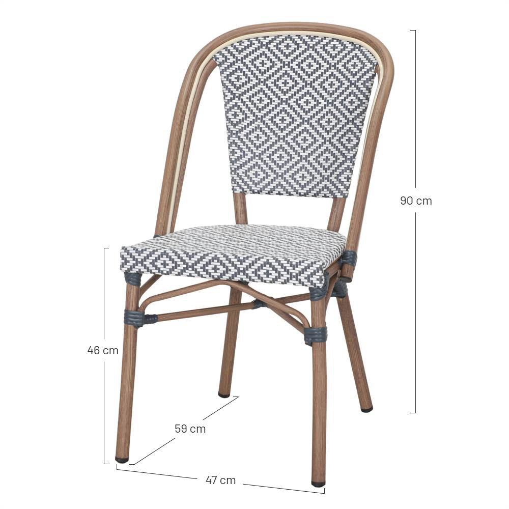 Set de 2 sillas de exterior de ratán sintético Alnasl