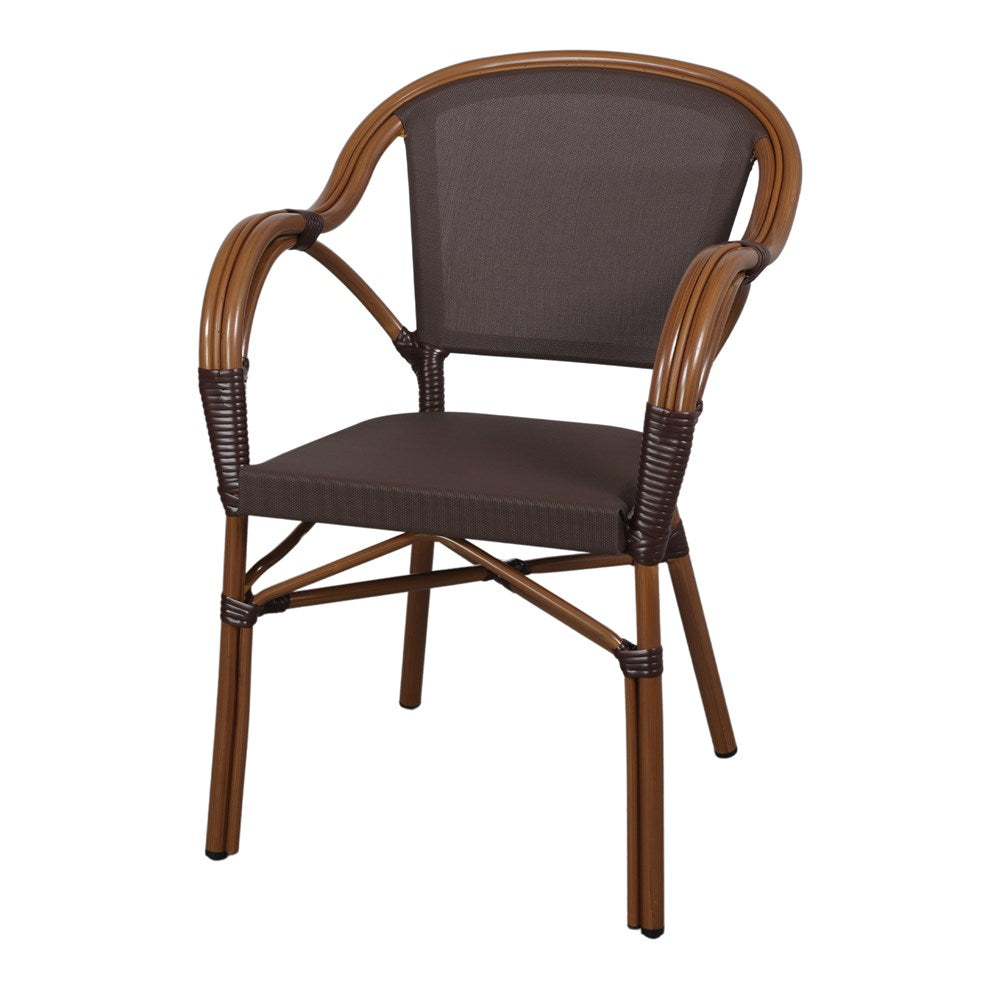 Set de 2 sillas de exterior de textilene Genaro