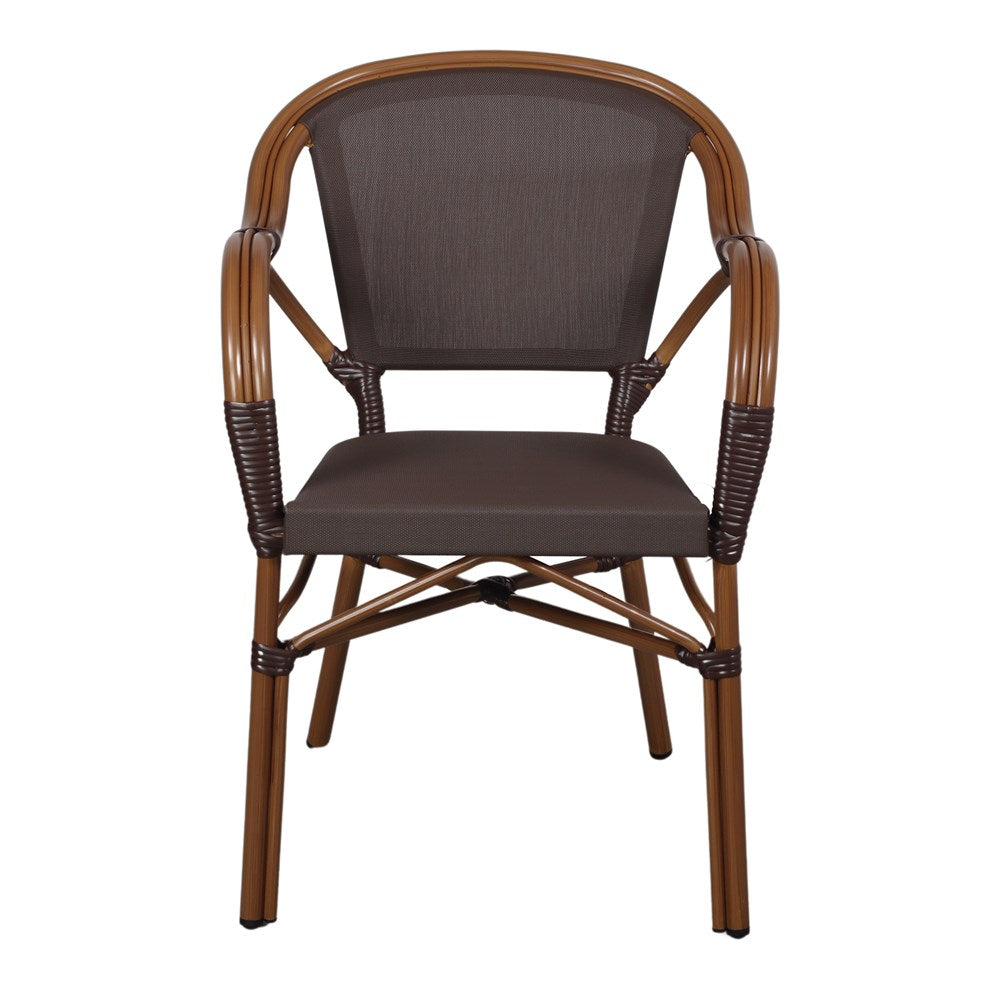 Set de 2 sillas de exterior de textilene Genaro