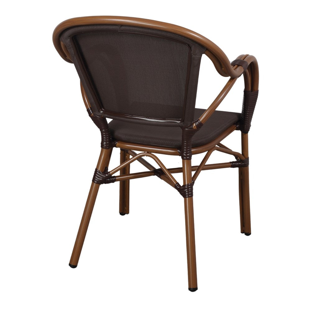 Set de 2 sillas de exterior de textilene Genaro