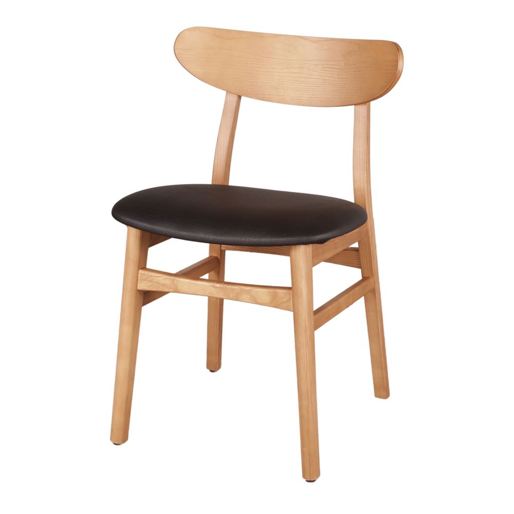 Set de 2 sillas de fresno tapizadas Celia