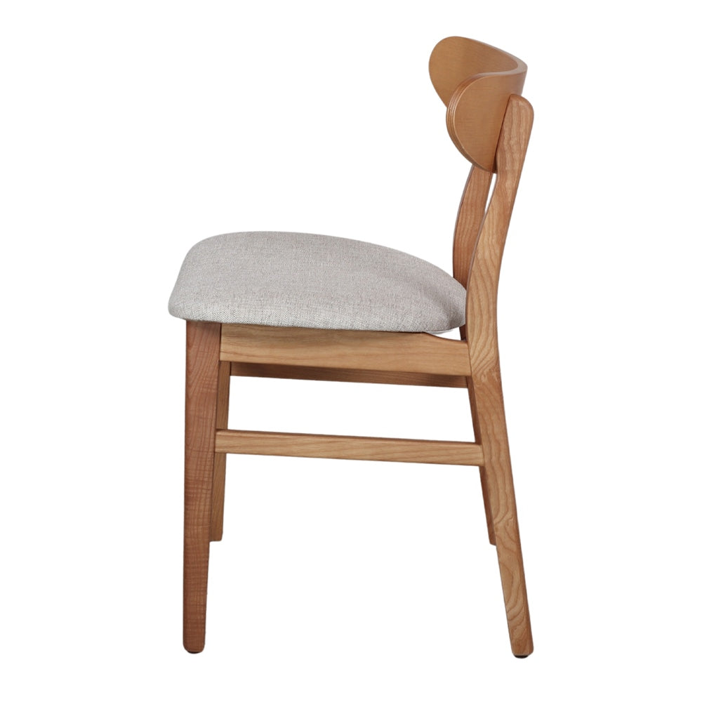 Set de 2 sillas de fresno tapizadas Celia