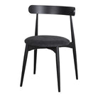 Set de 2 sillas de haya negra tapizadas Mirko