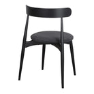 Set de 2 sillas de haya negra tapizadas Mirko