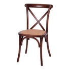 Set de 2 sillas de madera con asiento trenzado Vincent
