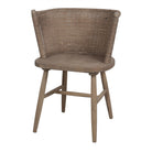 Set de 2 sillas de madera con respaldo de ratán Pina