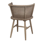 Set de 2 sillas de madera con respaldo de ratán Pina