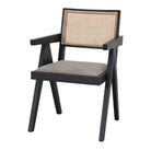 Set de 2 sillas de madera con respaldo de rejilla Mimosa