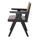 Set de 2 sillas de madera con respaldo de rejilla Mimosa