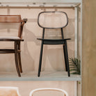 Set de 2 sillas de madera de haya y rejilla Albino