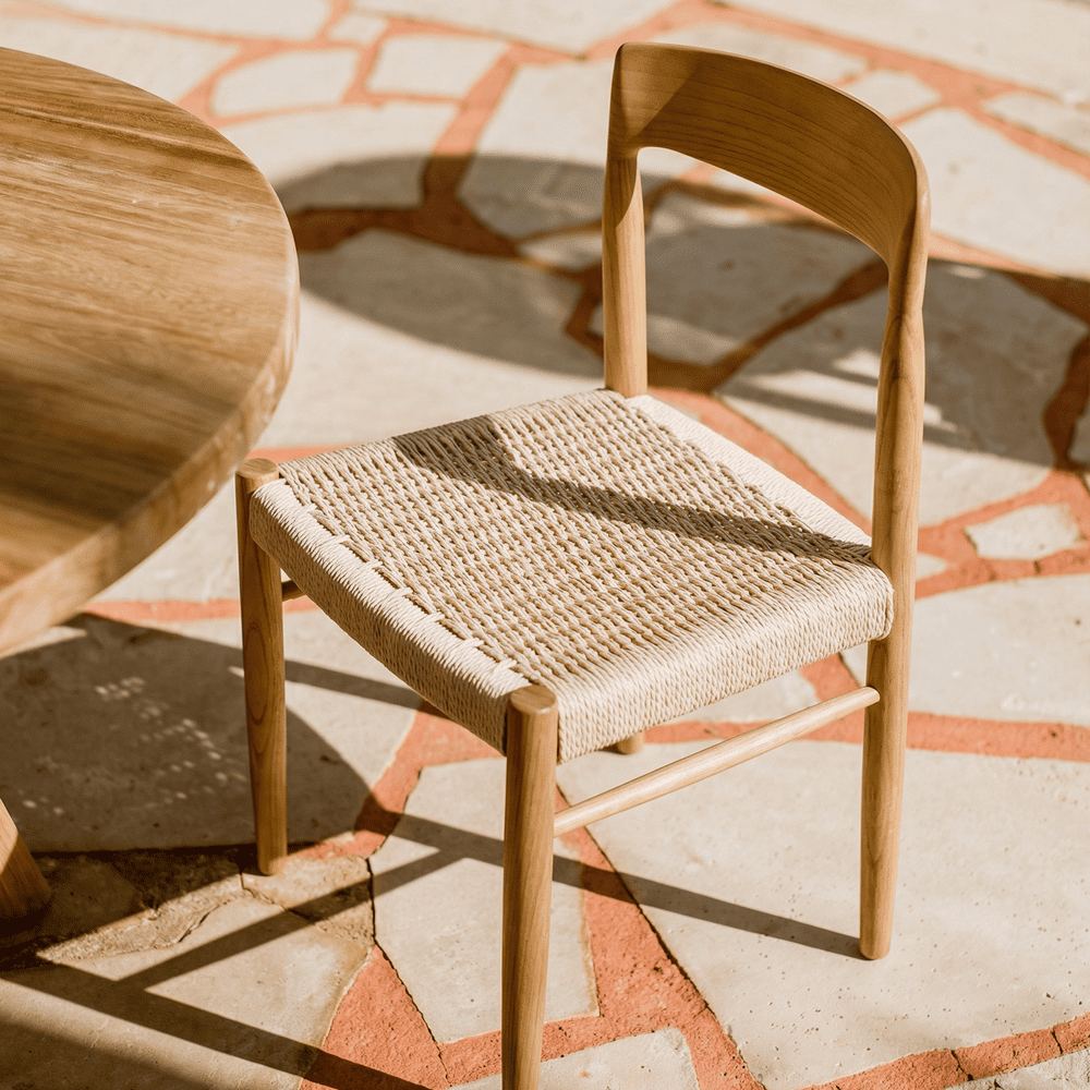 Set de 2 sillas de madera de olmo Aida