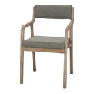 Set de 2 sillas de madera de olmo tapizadas Mirco