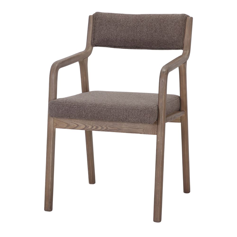 Set de 2 sillas de madera de olmo tapizadas Mirco