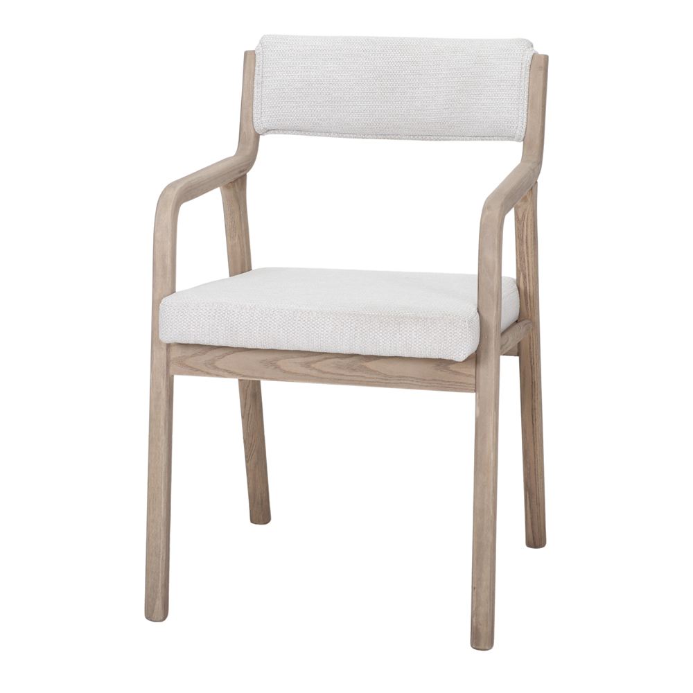 Set de 2 sillas de madera de olmo tapizadas Mirco