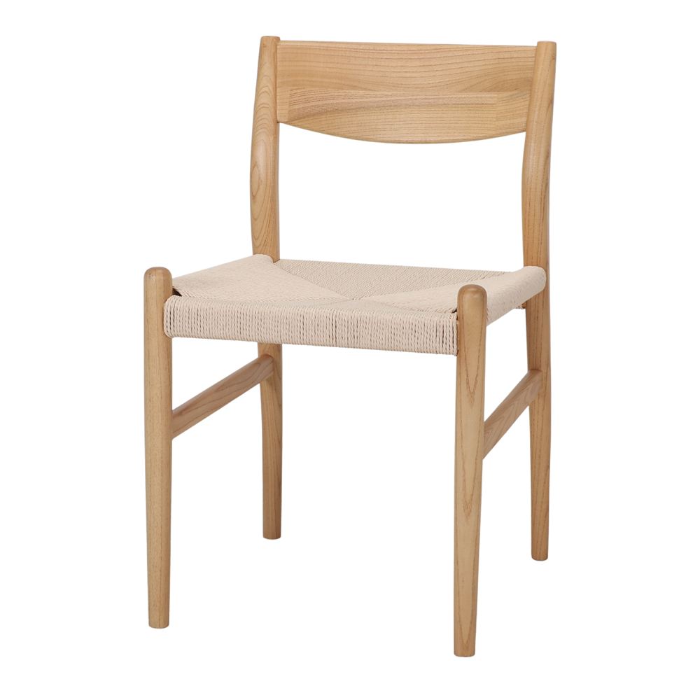 Set de 2 sillas de madera de olmo y enea Gienah