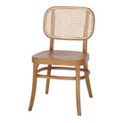 Set de 2 sillas de madera de olmo y rejilla Heitor