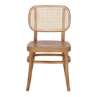 Set de 2 sillas de madera de olmo y rejilla Heitor