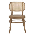 Set de 2 sillas de madera de olmo y rejilla Heitor