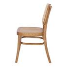 Set de 2 sillas de madera de olmo y rejilla Heitor