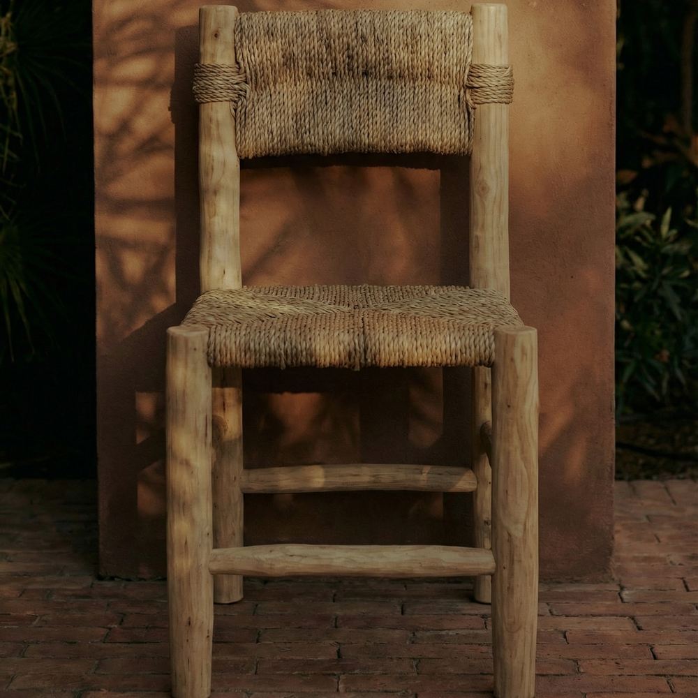 Set de 2 sillas de madera tropical Felipa