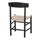 Set de 2 sillas de olmo con asiento de cuerda Ornella