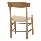 Set de 2 sillas de olmo con asiento de cuerda Ornella