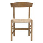 Set de 2 sillas de olmo con asiento de cuerda Ornella