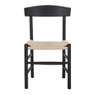 Set de 2 sillas de olmo con asiento de cuerda Ornella