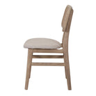 Set de 2 sillas de olmo con asiento tapizados Gomeisa
