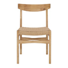 Set de 2 sillas de olmo con asiento trenzado Alina