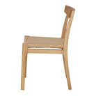Set de 2 sillas de olmo con asiento trenzado Alina