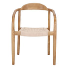 Set de 2 sillas de olmo con brazos y asiento de cuerda Elias