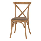 Set de 2 sillas de olmo curvado tapizadas Richard