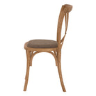 Set de 2 sillas de olmo curvado tapizadas Richard