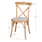 Set de 2 sillas de olmo curvado tapizadas Richard